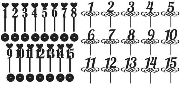 2020-01-28 (6) Table Numbers Vector Pack - Laser Cut & CNC Files (CDR, DXF, SVG, EPS, AI)