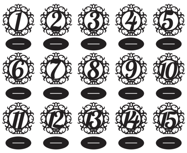 2020-01-28 (7) Table Numbers Vector Pack - Laser Cut & CNC Files (CDR, DXF, SVG, EPS, AI)