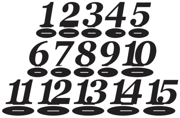 2020-01-28 (9) Table Numbers Vector Pack - Laser Cut & CNC Files (CDR, DXF, SVG, EPS, AI)