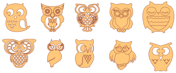 95 Owl Design Bundle Vector Pack - Laser Cut & CNC Files (CDR, DXF, SVG, EPS, AI)