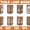 8 Table Lamp Models Vector Pack - Laser Cut & CNC Files (CDR, DXF, SVG, EPS, AI)