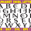 Alphabet Swirl Letter Vector Pack - Laser Cut & CNC Files (CDR, DXF, SVG, EPS, AI)