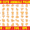 2020-04-03 (14) 240 Cute Animals Figures Vector Pack - Laser Cut & CNC Files (CDR, DXF, SVG, EPS, AI)