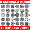 160 Mandala Vector Pack - Laser Cut & CNC Files (CDR, DXF, SVG, EPS, AI)