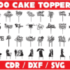 2020-04-04 (7) 100 Cake Toppers Vector Pack - Laser Cut & CNC Files (CDR, DXF, SVG, EPS, AI)