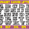 Alphabet Carved Letters Vector Pack - Laser Cut & CNC Files (CDR, DXF, SVG, EPS, AI)