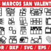 2020-04-06 (4) 55 Valentine Photo Frames Vector Pack - Laser Cut & CNC Files (CDR, DXF, SVG, EPS, AI)