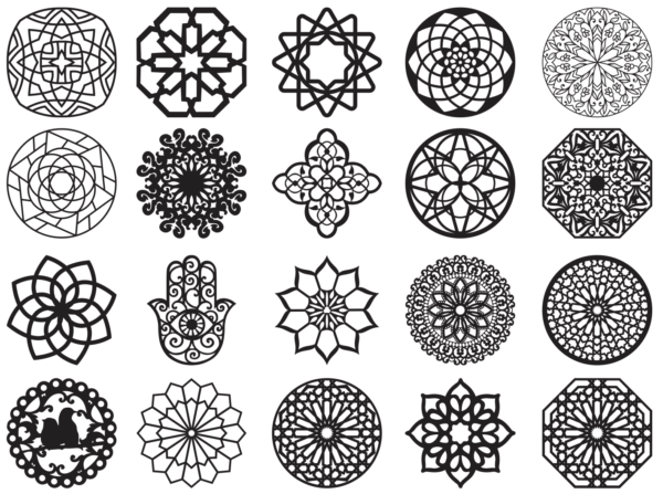 160 Mandala Vector Pack - Laser Cut & CNC Files (CDR, DXF, SVG, EPS, AI)
