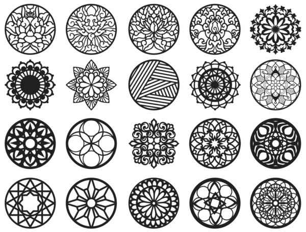 160 Mandala Vector Pack - Laser Cut & CNC Files (CDR, DXF, SVG, EPS, AI)