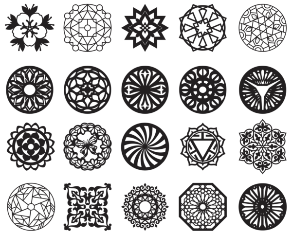 160 Mandala Vector Pack - Laser Cut & CNC Files (CDR, DXF, SVG, EPS, AI)