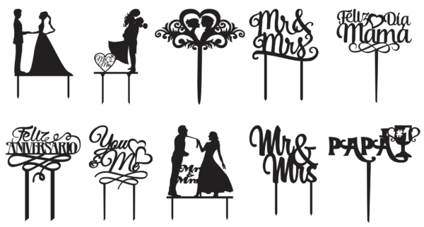 2020-04-14 (4) 100 Cake Toppers Vector Pack - Laser Cut & CNC Files (CDR, DXF, SVG, EPS, AI)