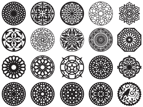 160 Mandala Vector Pack - Laser Cut & CNC Files (CDR, DXF, SVG, EPS, AI)