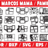 70 Mom & Family Photo Frames Vector Pack - Laser Cut & CNC Files (CDR, DXF, SVG, EPS, AI)