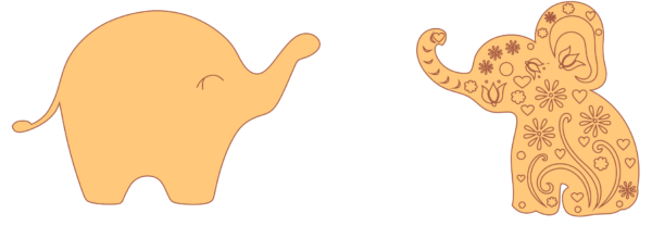 18 Elephant Figures Vector Pack - Laser Cut & CNC Files (CDR, DXF, SVG, EPS, AI)