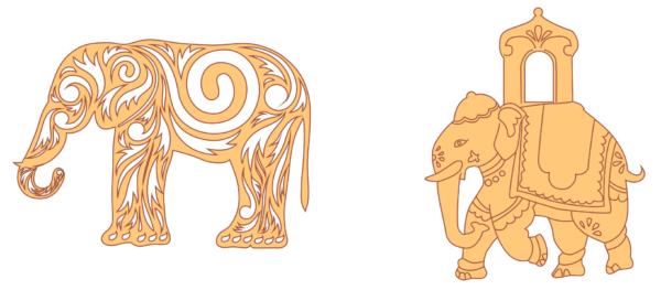 18 Elephant Figures Vector Pack - Laser Cut & CNC Files (CDR, DXF, SVG, EPS, AI)
