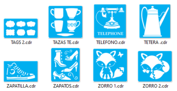 2020-09-22 (9) Stencils Set 2 Vector Pack - Laser Cut & CNC Files (CDR, DXF, SVG, EPS, AI)