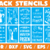2020-09-24 Stencils Set 2 Vector Pack - Laser Cut & CNC Files (CDR, DXF, SVG, EPS, AI)