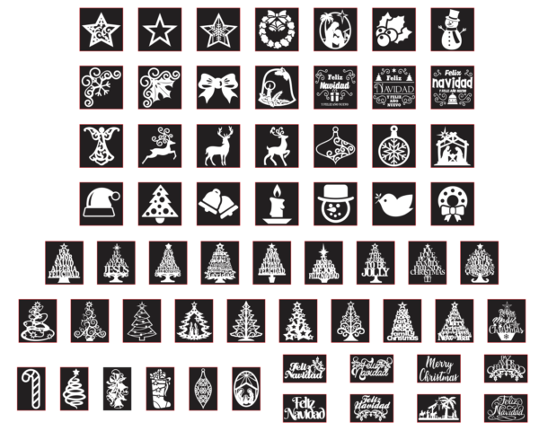 2020-11-25 (11) Laser Cut Stamps Vector Pack - Laser Cut & CNC Files (CDR, DXF, SVG, EPS, AI)