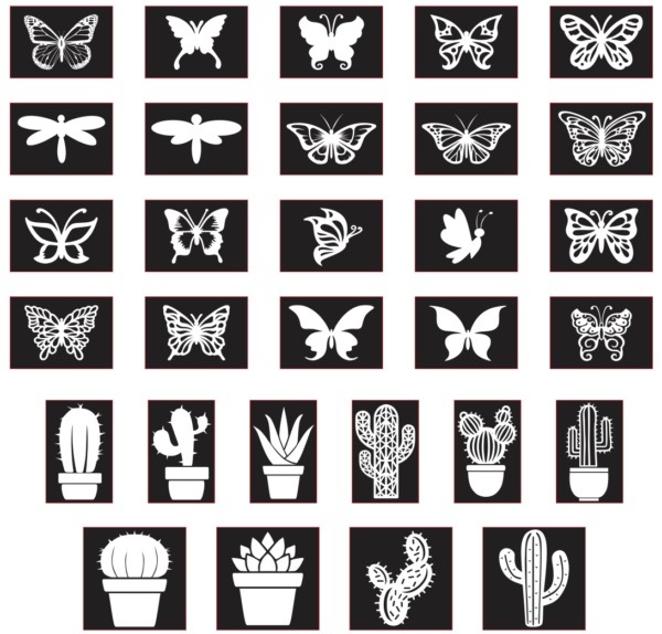 2020-11-25 (15) Laser Cut Stamps Vector Pack - Laser Cut & CNC Files (CDR, DXF, SVG, EPS, AI)