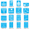 Stencils Set 3 Vector Pack - Laser Cut & CNC Files (CDR, DXF, SVG, EPS, AI)