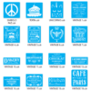 Stencils Set 3 Vector Pack - Laser Cut & CNC Files (CDR, DXF, SVG, EPS, AI)