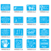 Stencils Set 3 Vector Pack - Laser Cut & CNC Files (CDR, DXF, SVG, EPS, AI)