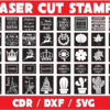 2021-01-22 (1) Laser Cut Stamps Vector Pack - Laser Cut & CNC Files (CDR, DXF, SVG, EPS, AI)