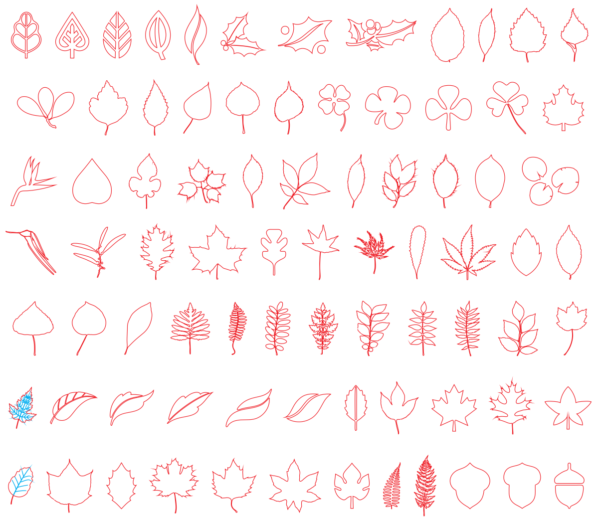 450 Flowers - Leaves Vector Pack - Laser Cut & CNC Files (CDR, DXF, SVG, EPS, AI)
