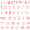 450 Flowers - Leaves Vector Pack - Laser Cut & CNC Files (CDR, DXF, SVG, EPS, AI)
