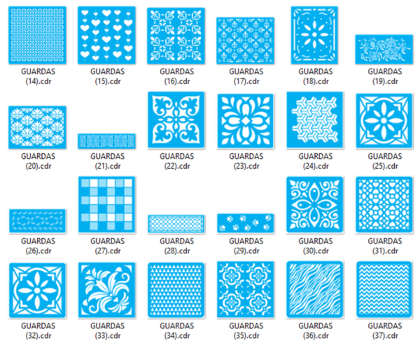 2021-04-13 (46) Stencils Set 7 Vector Pack - Laser Cut & CNC Files (CDR, DXF, SVG, EPS, AI)