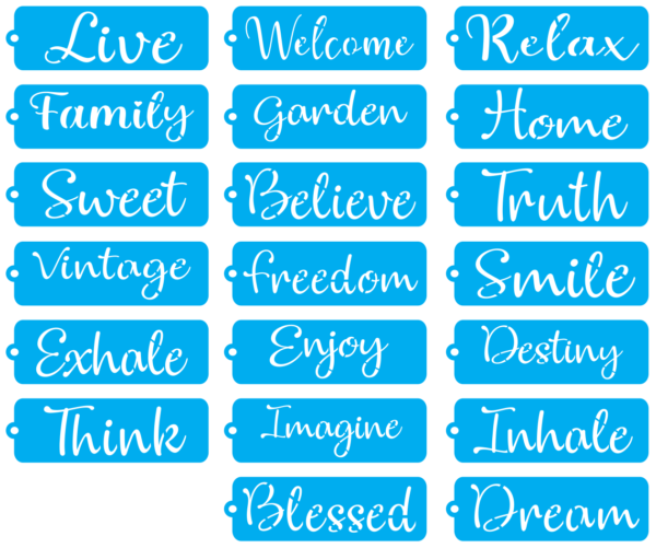2021-04-14 (5) Stencil Frames and Words Vector Pack - Laser Cut & CNC Files (CDR, DXF, SVG, EPS, AI)