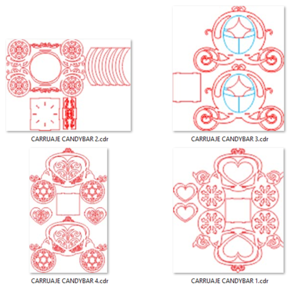 25 - 3D Carriages Vector Pack - Laser Cut & CNC Files (CDR, DXF, SVG, EPS, AI)