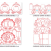 25 - 3D Carriages Vector Pack - Laser Cut & CNC Files (CDR, DXF, SVG, EPS, AI)