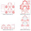 25 - 3D Carriages Vector Pack - Laser Cut & CNC Files (CDR, DXF, SVG, EPS, AI)