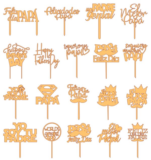 200 Father's Day Vector Pack - Laser Cut & CNC Files (CDR, DXF, SVG, EPS, AI)