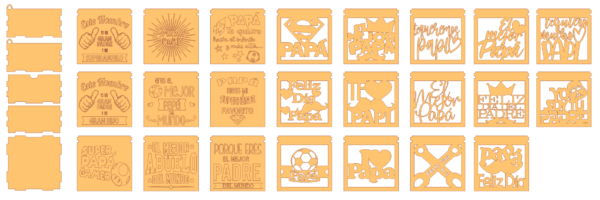 200 Father's Day Vector Pack - Laser Cut & CNC Files (CDR, DXF, SVG, EPS, AI)