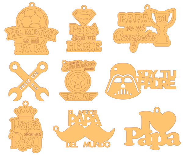 200 Father's Day Vector Pack - Laser Cut & CNC Files (CDR, DXF, SVG, EPS, AI)