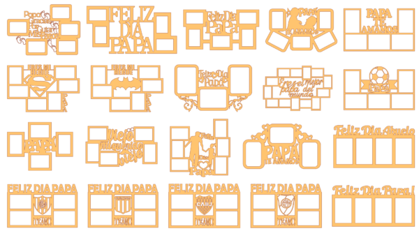 200 Father's Day Vector Pack - Laser Cut & CNC Files (CDR, DXF, SVG, EPS, AI)