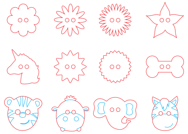 2022-06-01 (8) 110 Buttons Bundle Vector Pack - Laser Cut & CNC Files (CDR, DXF, SVG, EPS)