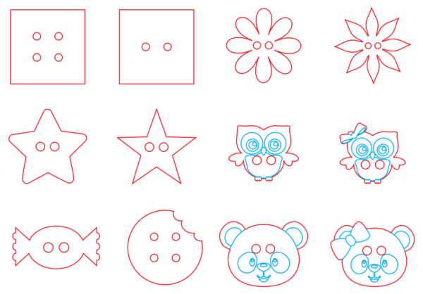 2022-06-01 (9) 110 Buttons Bundle Vector Pack - Laser Cut & CNC Files (CDR, DXF, SVG, EPS)