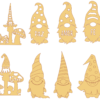 50 Christmas Gnomes Vector Pack - Laser Cut & CNC Files (CDR, DXF, SVG, EPS, AI)