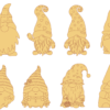 50 Christmas Gnomes Vector Pack - Laser Cut & CNC Files (CDR, DXF, SVG, EPS, AI)