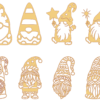 50 Christmas Gnomes Vector Pack - Laser Cut & CNC Files (CDR, DXF, SVG, EPS, AI)