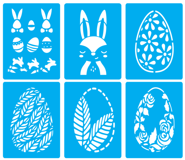 2023-03-04 (10) 50 Easter Stencil Vector Pack - Laser Cut & CNC Files (CDR, DXF, SVG, EPS, AI)