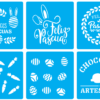 2023-03-04 (4) 50 Easter Stencil Vector Pack - Laser Cut & CNC Files (CDR, DXF, SVG, EPS, AI)