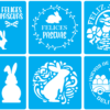 2023-03-04 (5) 50 Easter Stencil Vector Pack - Laser Cut & CNC Files (CDR, DXF, SVG, EPS, AI)