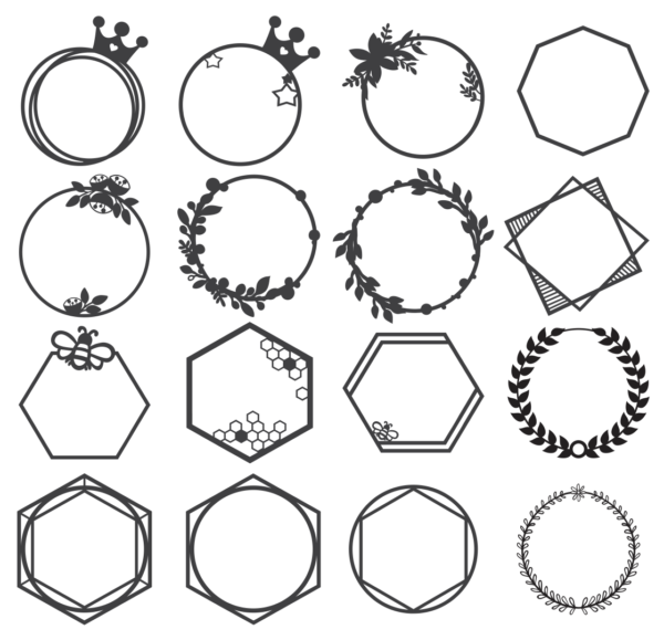 140 Decorative Frames Vector Pack - Laser Cut & CNC Files (CDR, DXF, SVG, EPS, AI)