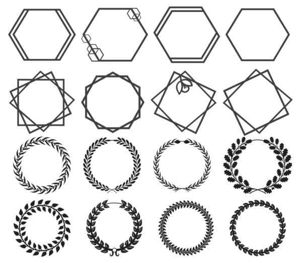 140 Decorative Frames Vector Pack - Laser Cut & CNC Files (CDR, DXF, SVG, EPS, AI)