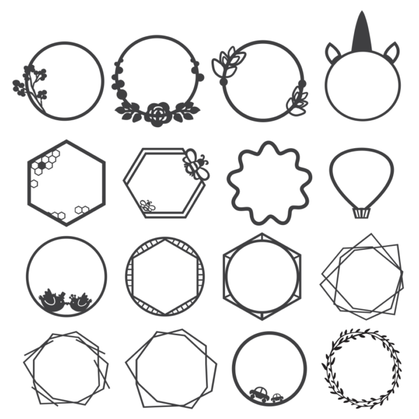 140 Decorative Frames Vector Pack - Laser Cut & CNC Files (CDR, DXF, SVG, EPS, AI)