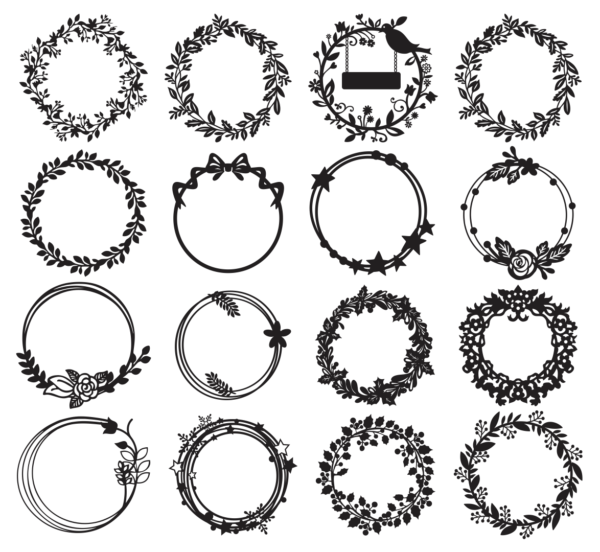 140 Decorative Frames Vector Pack - Laser Cut & CNC Files (CDR, DXF, SVG, EPS, AI)